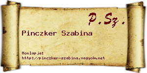 Pinczker Szabina névjegykártya